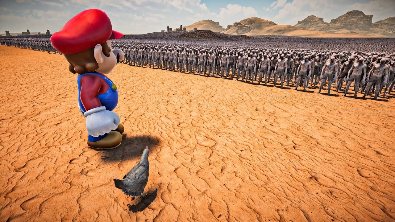 SUPER MARIO & SUPER CHICKEN VS 1,000,000 ZOMBIES - Ultimate Epic Battle