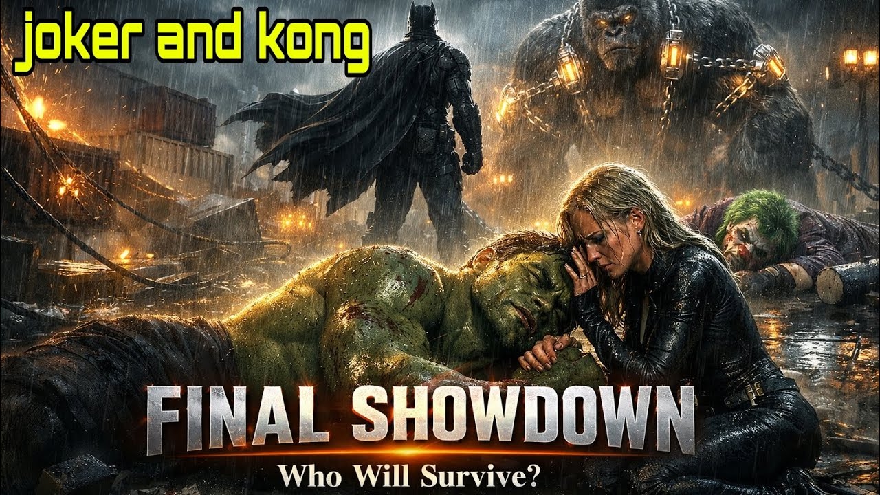 Hulk and Batman vs Joker and King Kong Joker kills Hulk,and Batman takes revenge and rescuesCatwoman