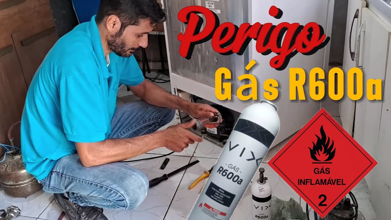 Quais os cuidados ao fazer uma carga de gás R600a
