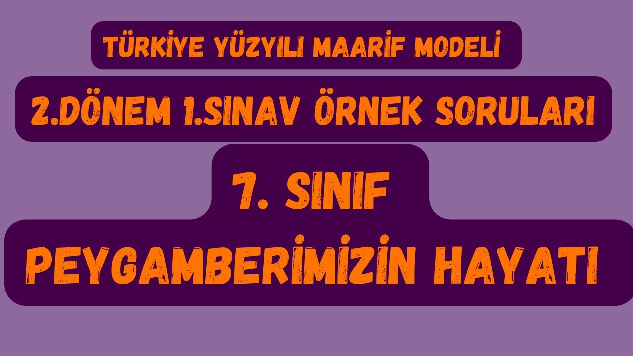 7. Sınıf Peygamberimizin Hayatı 2. Dönem 1. Yazılı Soruları #sınavsoruları #sınavlar #hzmuhammed