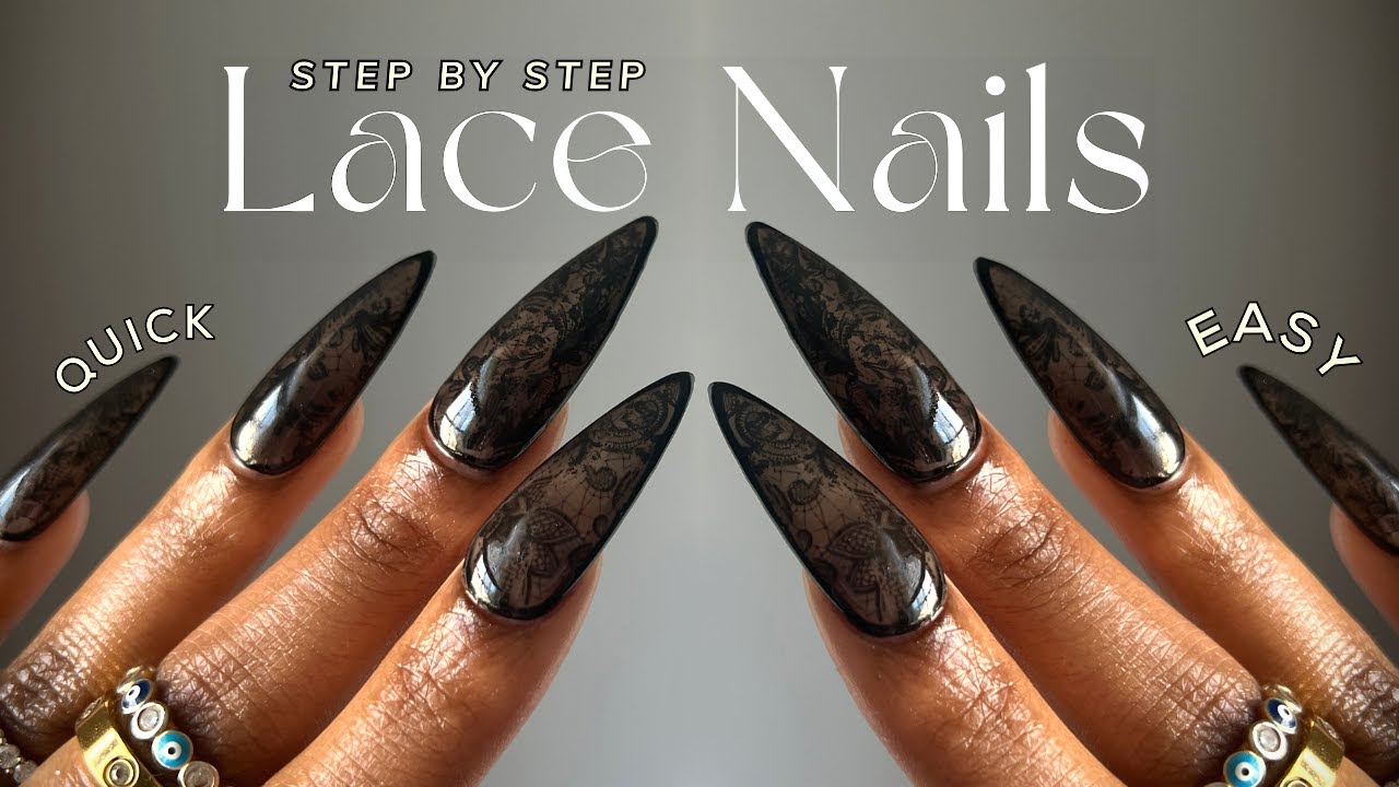 How I Do My Nails At Home From Start to Finish✨| beginner friendly lace nails | gel x nails tutorial