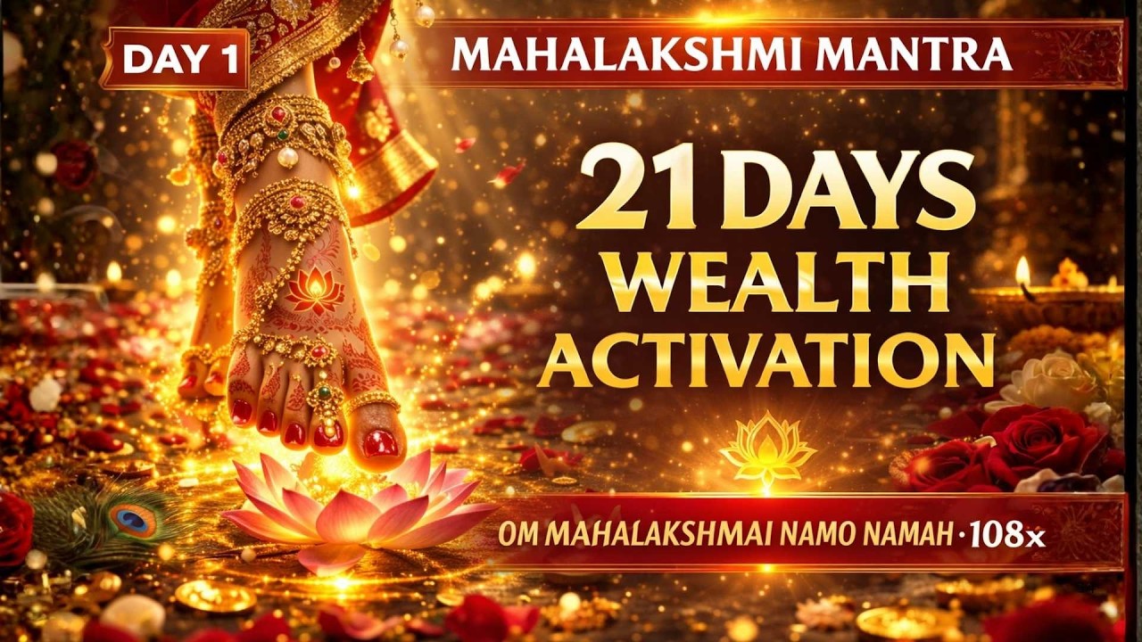 Life Changing Powerful Lakshmi Chants for 21 Days Mahalakshmi Mantra | 108 x for Wealth & Prosperity