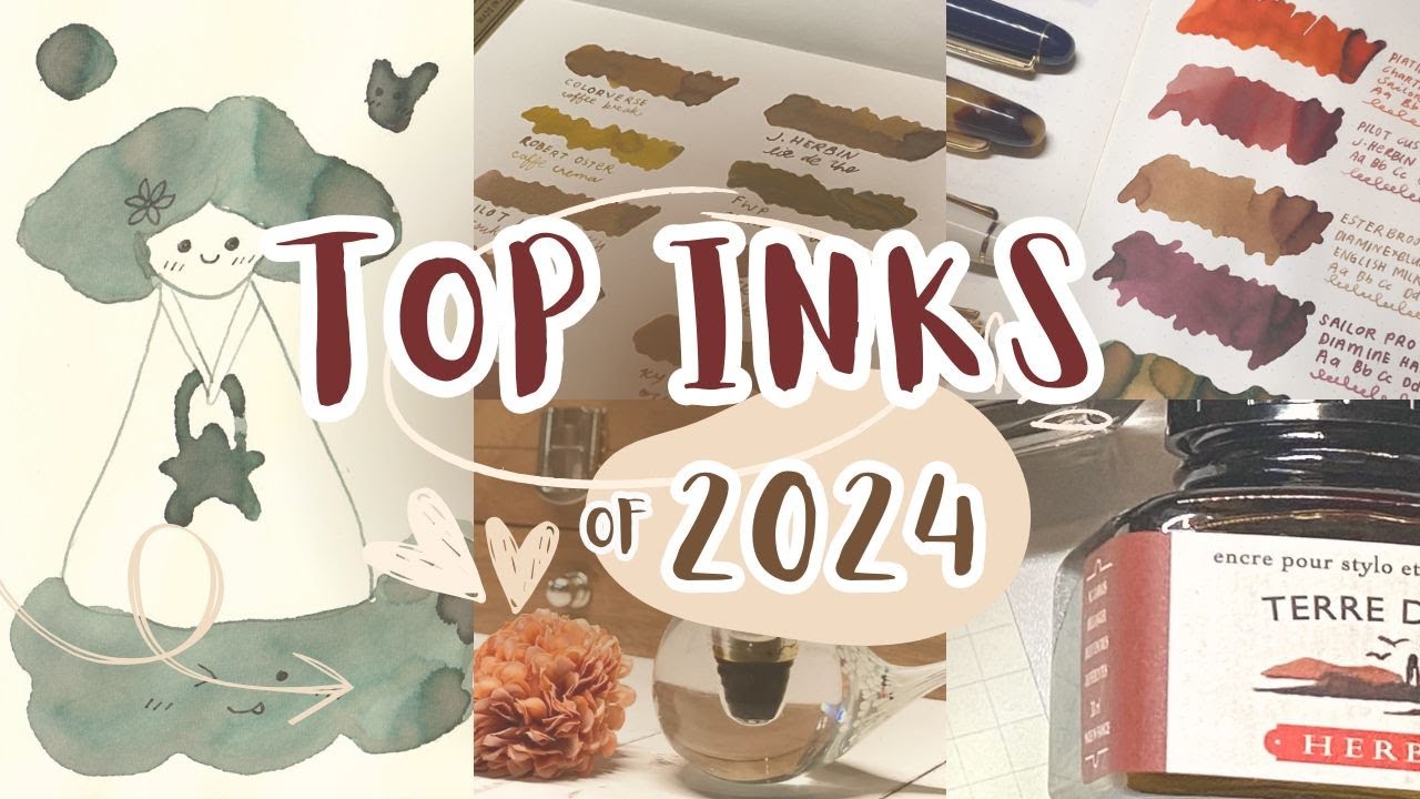 My Top Fave Fountain Inks for 2024 | Sailor Wearingeul Colorverse Teranishi J.Herbin Robert Oster