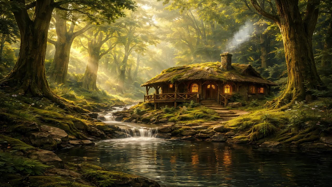 Forest Cabin| Relaxing Fantasy Music for Studying, Meditation, Deep Focus| Medieval&Magical Ambience