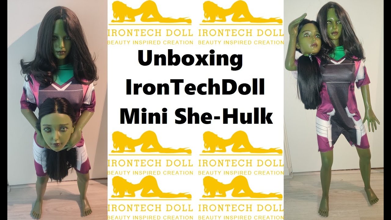 Unboxing Irontechdoll mini she-hulk doll silicone #doll #silicone #green #avengers #dolls #figure