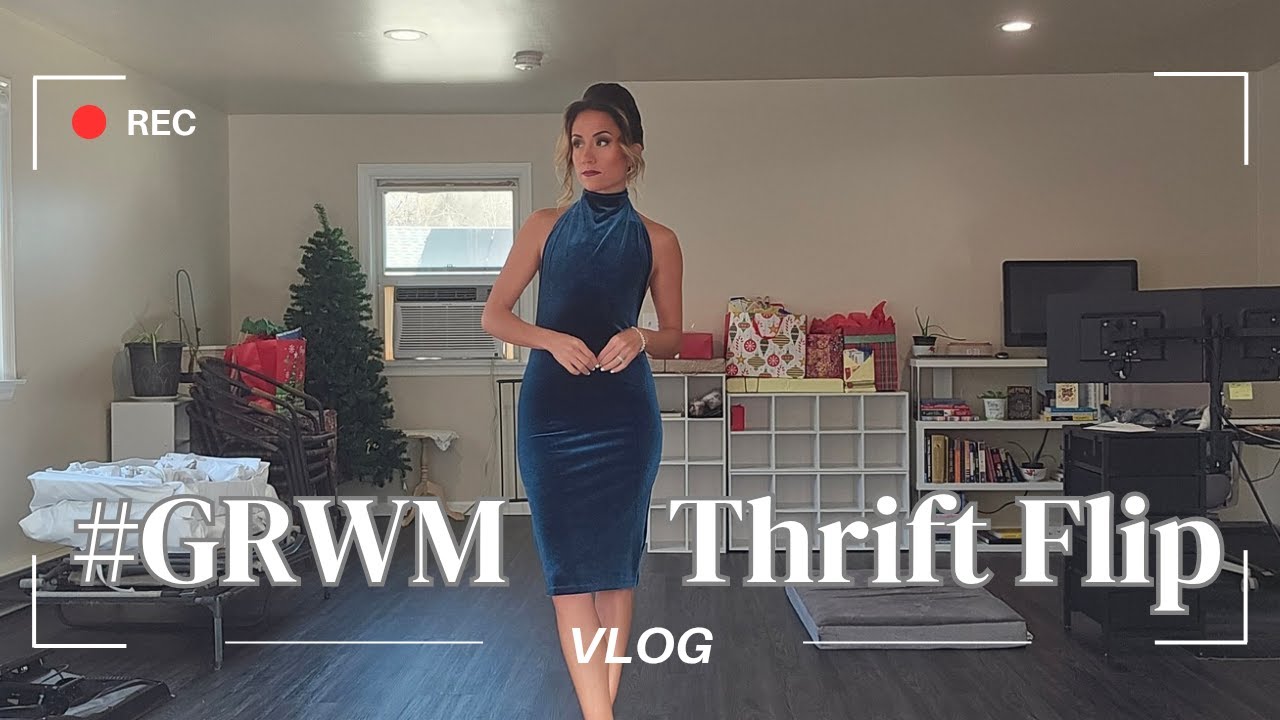 GRWM Превращаем платье за ​​1 доллар в полуформальное платье. Thrift Flip Flattie. Модные прическ...