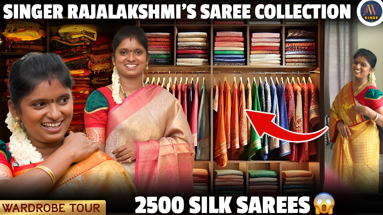 Jyothika & Nayanthara Style Unique Saree Tour😍 Singer Rajalakshmi&rsquo;s Rare Saree Collection😱 | JFW
