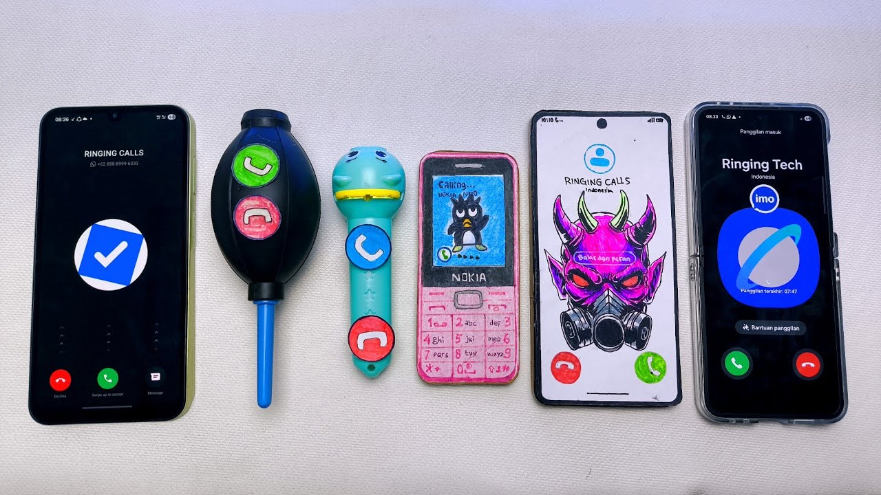 Galaxy a26 vs Blower mini vs Flashlight vs Nokia vs Galaxy S26U vs Galaxy flip6 incoming call