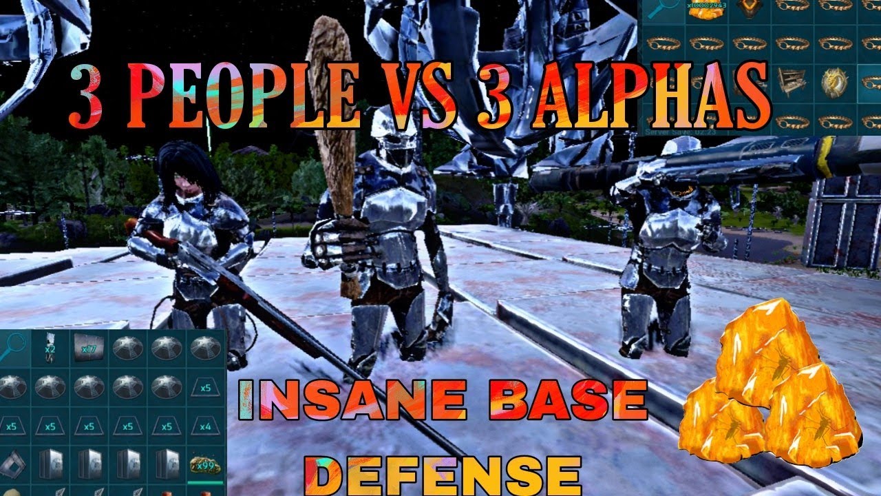 [ARK MOBILE] || DEFENDING MY BASE FROM 3 ALPHAS || ARK MOBILE PVP RAID