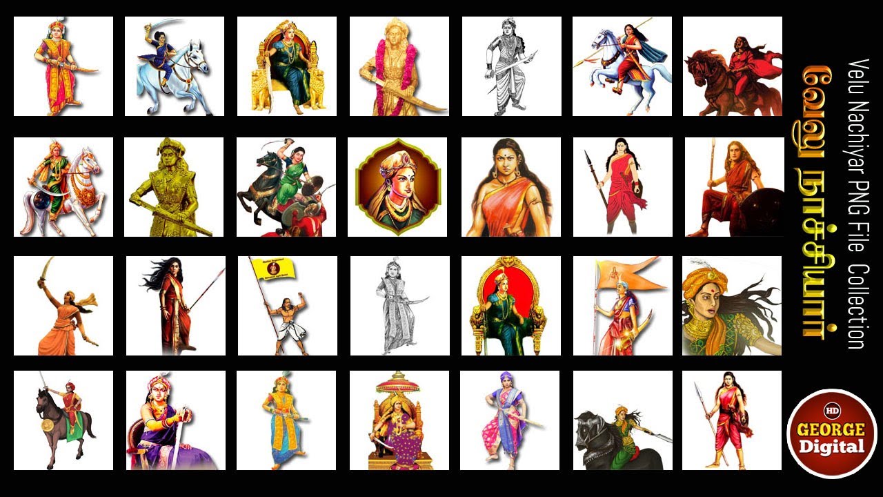 Velu Nachiyar PNG file collection for Photoshop designing (@georgedigital6948)