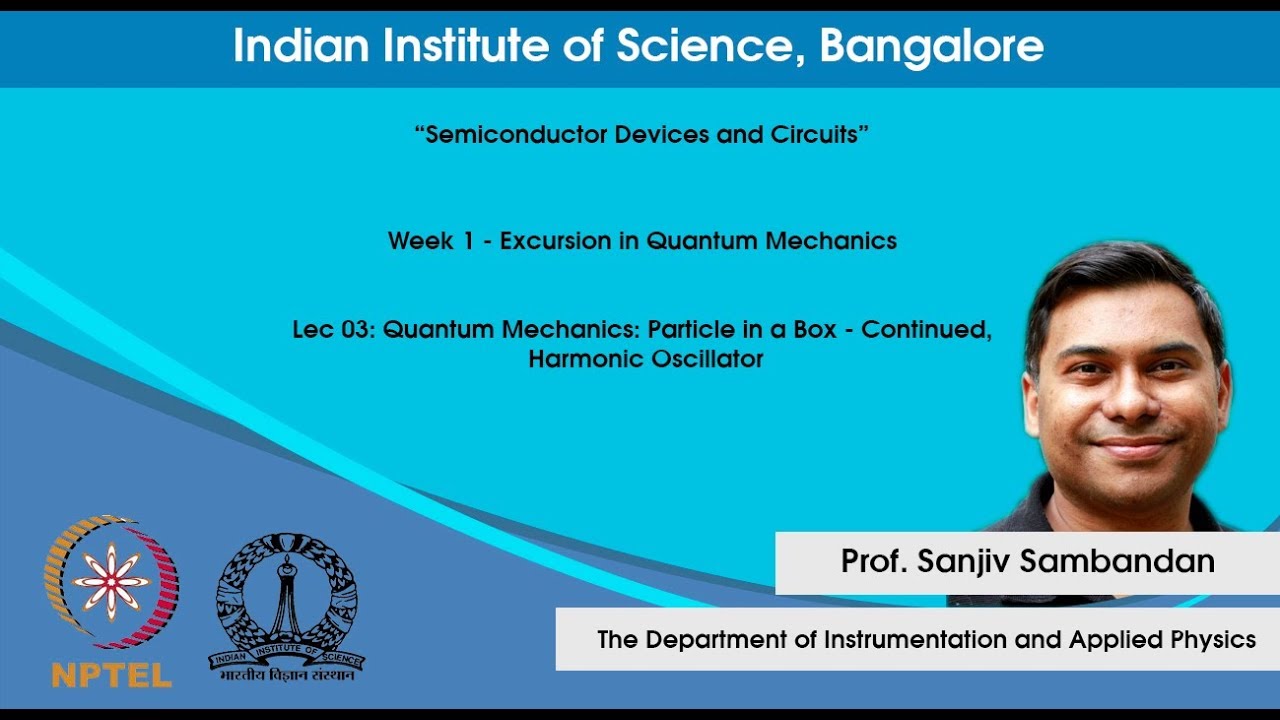 lec 03 Quantum Mechanics: Particle in a Box - Continued, Harmonic Oscillator