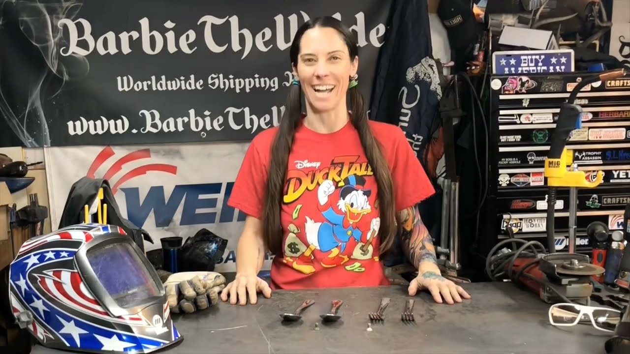 How To Weld an Octopus | Easy Scrap Metal Art Sculpture | Silverware Animals | Barbie The Welder