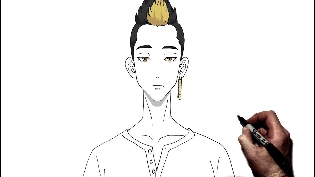 How To Draw Hanma | Step By Step | Tokyo Revengers