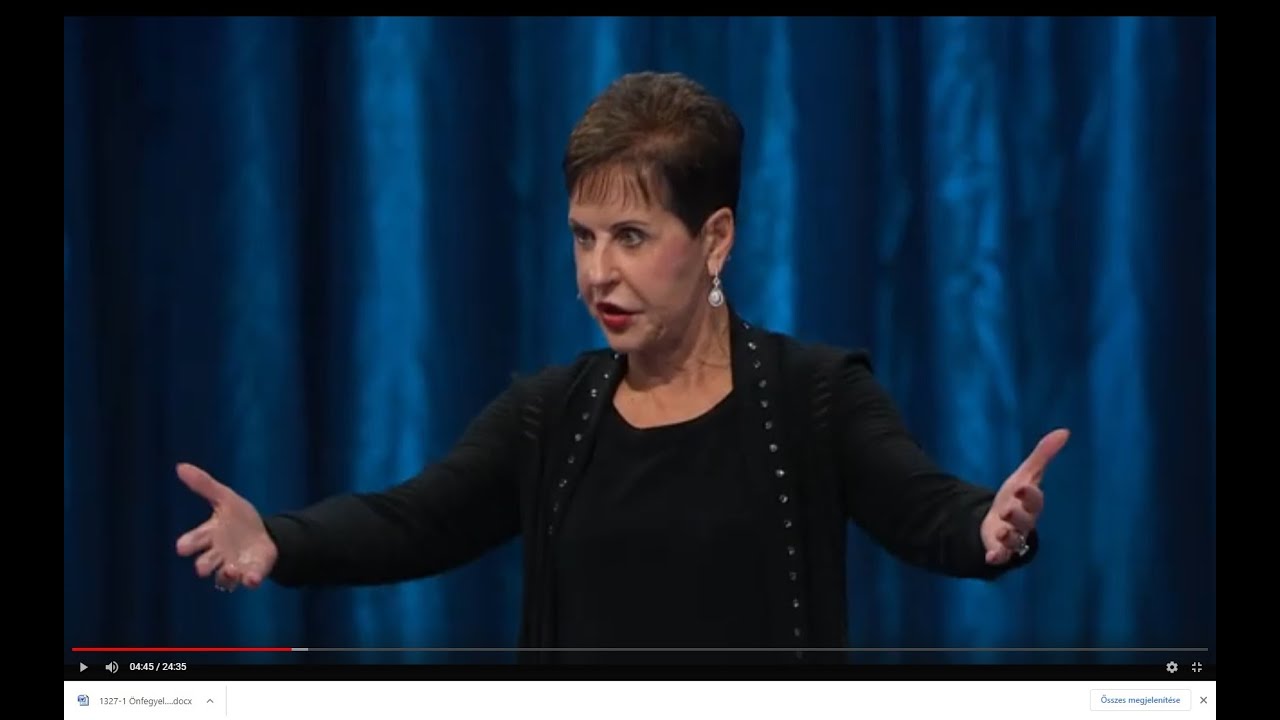 Önfegyelem és önkontroll.  -  Joyce Meyer