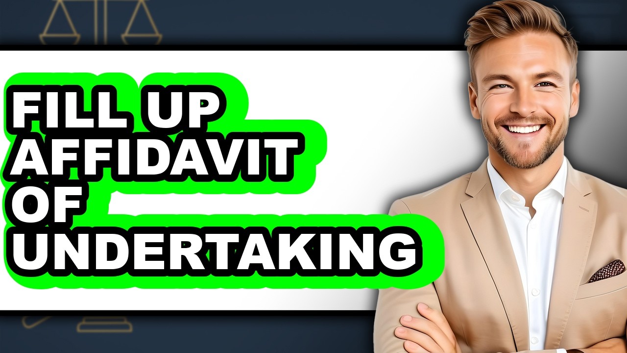 How to Fill Up Affidavit of Undertaking (updated)