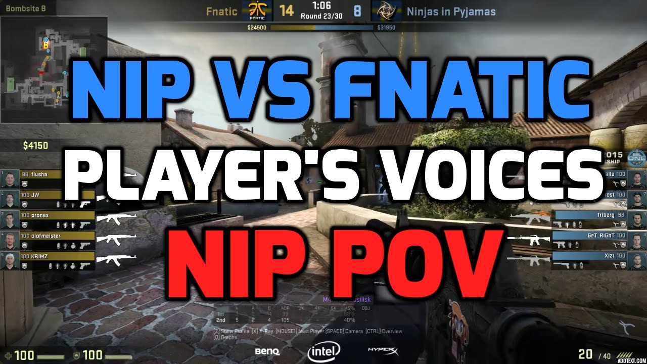 Katowice 2015 - fnatic vs NiP inferno grand final players voices (NiP POV English/Swedish)