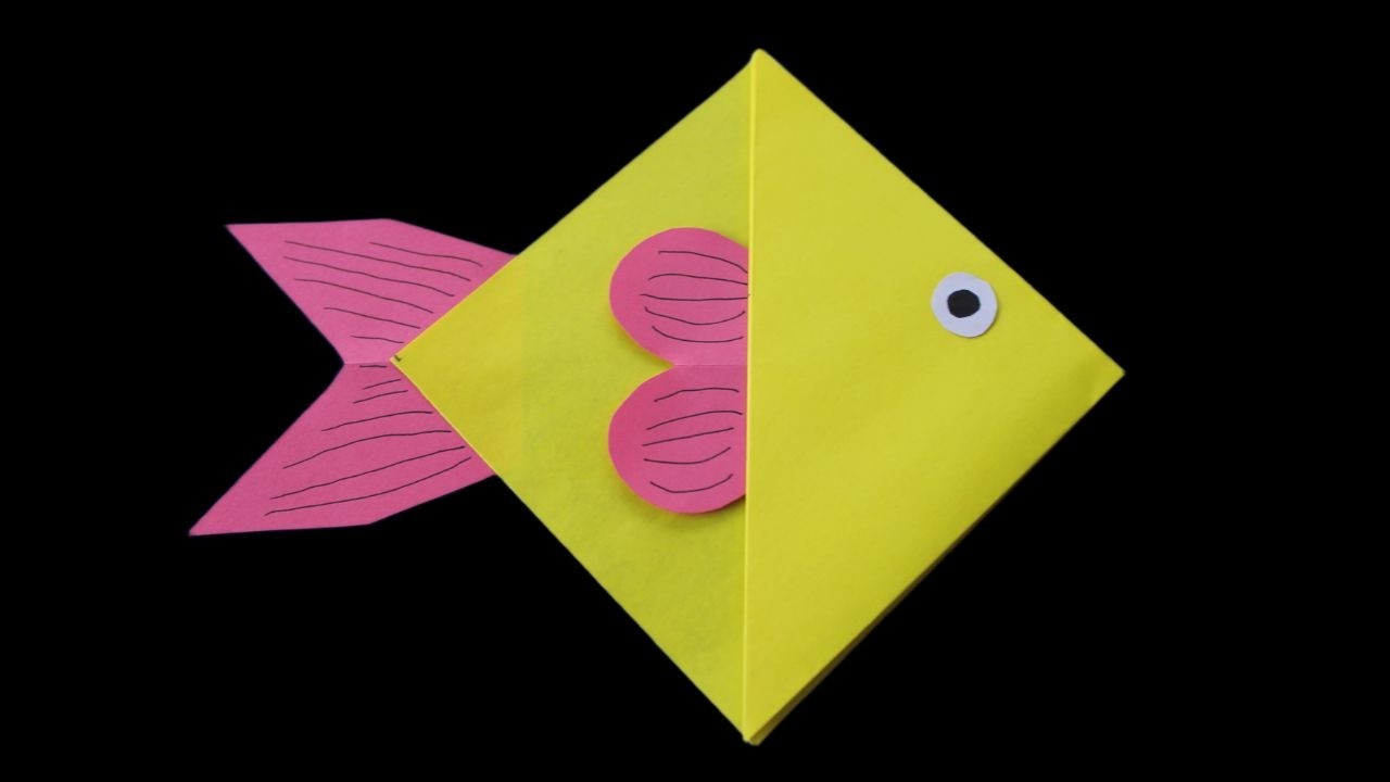 Cómo Hacer un Pescado de Papel, Pez de Origami - #pez #origami