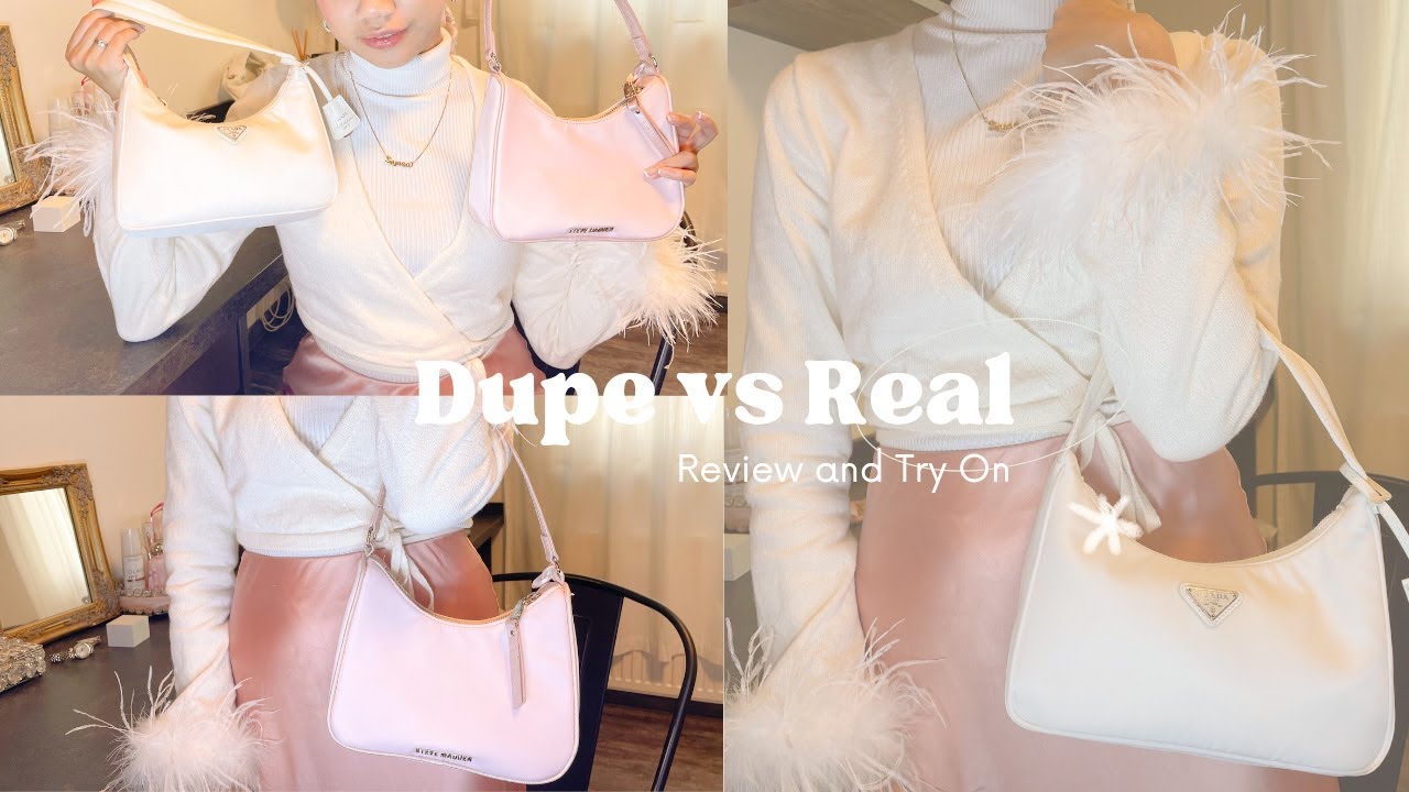 DUPE VS REAL | Prada Re Edition 2000 Nylon Mini Bag & Steve Madden Hobo Bag Review & Try On [ENG]