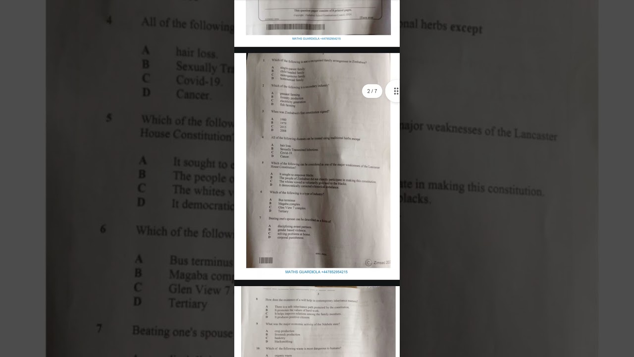 O Level Heritage Studies Paper 1 June 2024 Revision