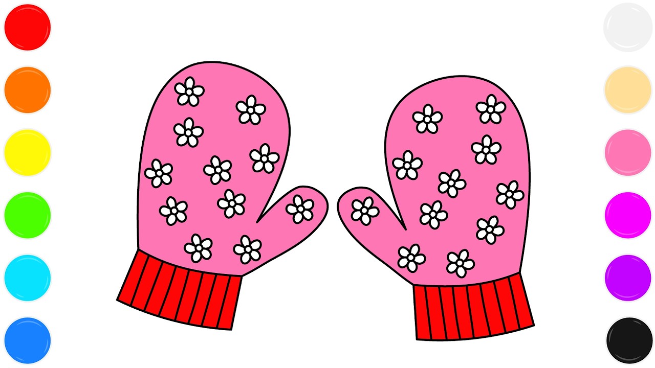 ☃️ Mitten Coloring Page for Kids | Cute Winter Clothing Drawing ❄️
