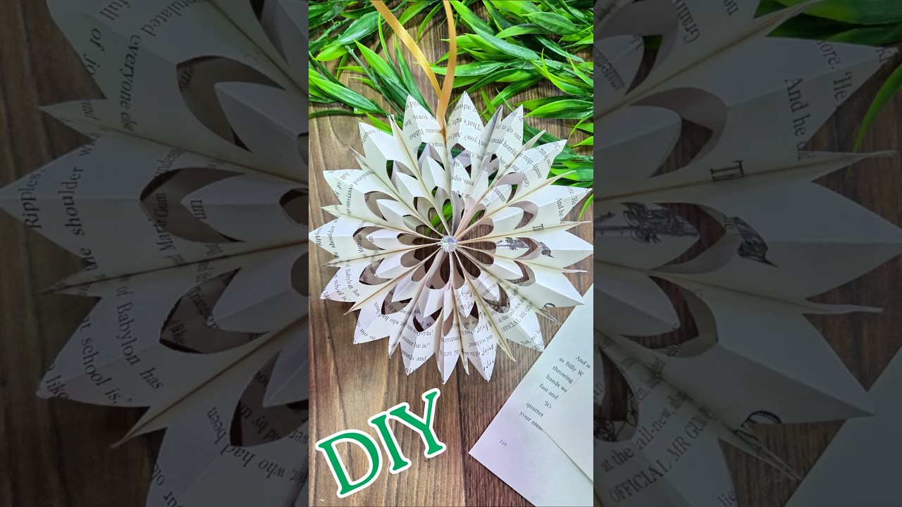 Turn Paper Into A Stunning DIY Christmas Snowflake In 1 Minute