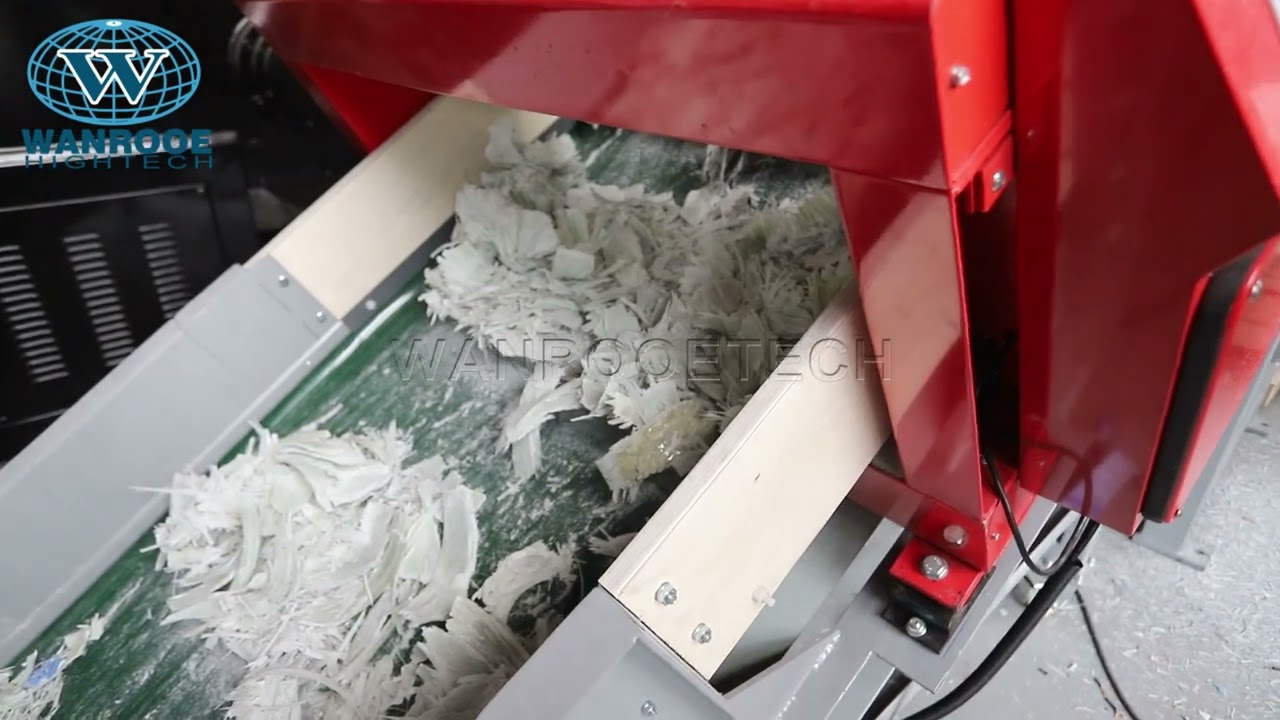 100 3000kg h Recycling Fiberglass Shredder FRP Crusher Fiberglass Recycling Machine