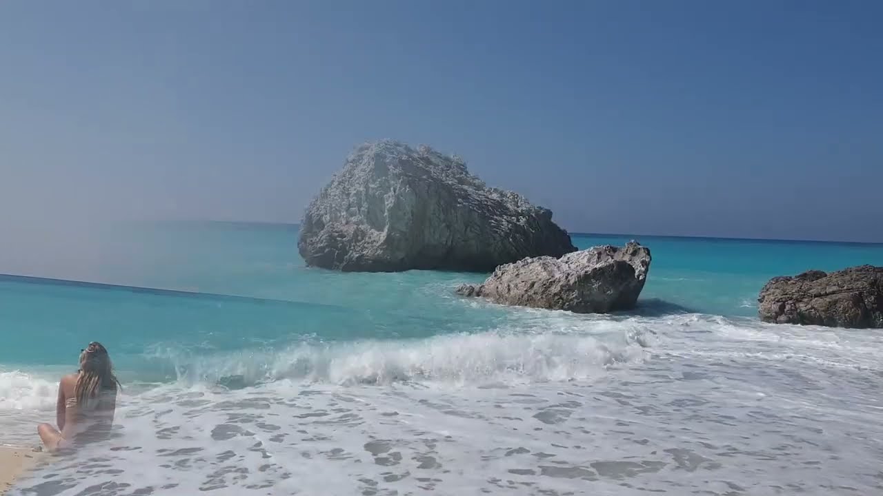 LEFKADA : Beach Kalamitsi , Avali, Megali Petra i Kavalikefta 10.09.2022.