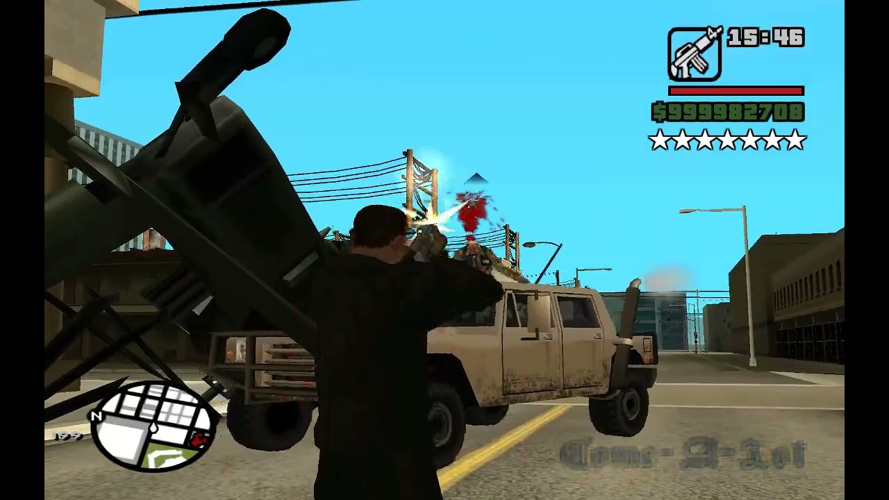 😮7 stars with minigun and how to 7 stars  in gta san andreas  ⭐⭐⭐⭐⭐⭐⭐