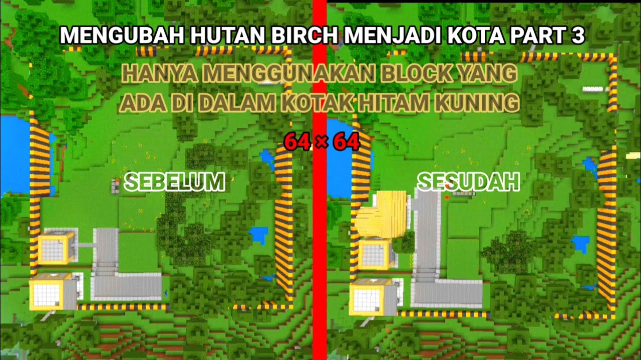 Mengubah Hutan Birch Menjadi Kota Di Minecraft Part 3