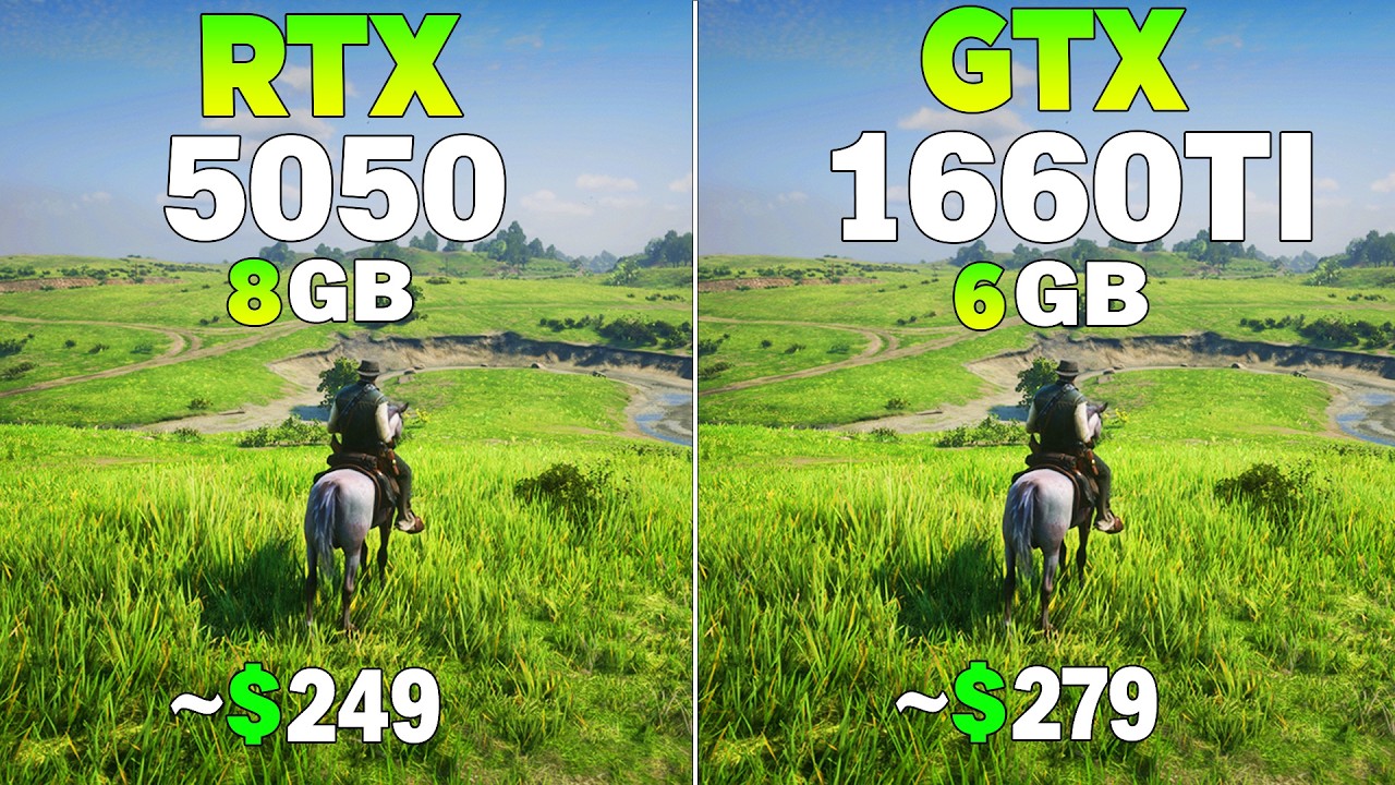 RTX 5050 vs GTX 1660 Tİ - Test in 12 Games