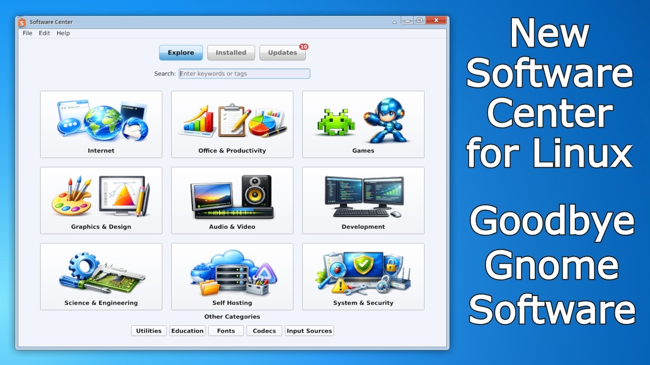 New Software Center for Linux, based on Qt 6 and SQLite (goodbye Gnome Software)
