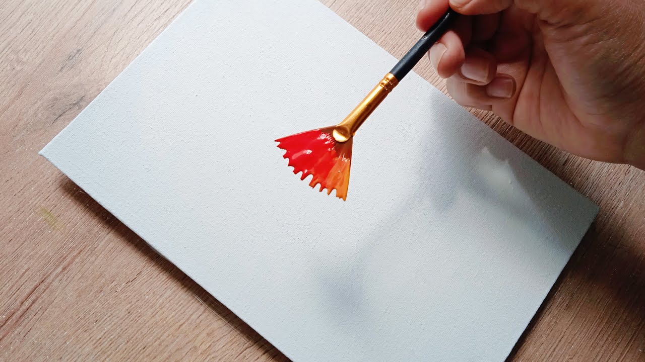 Easy Fall Trees to Paint 🍂 / Acrylic Painting for Beginners