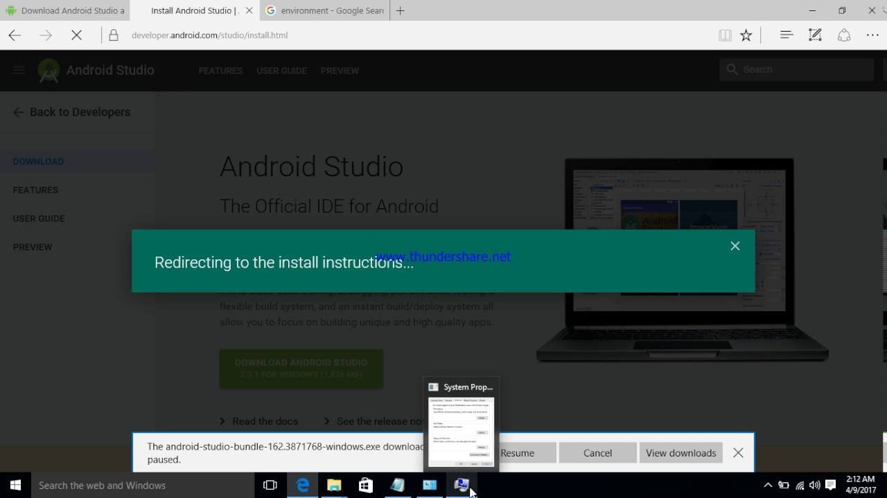 android configration and installation