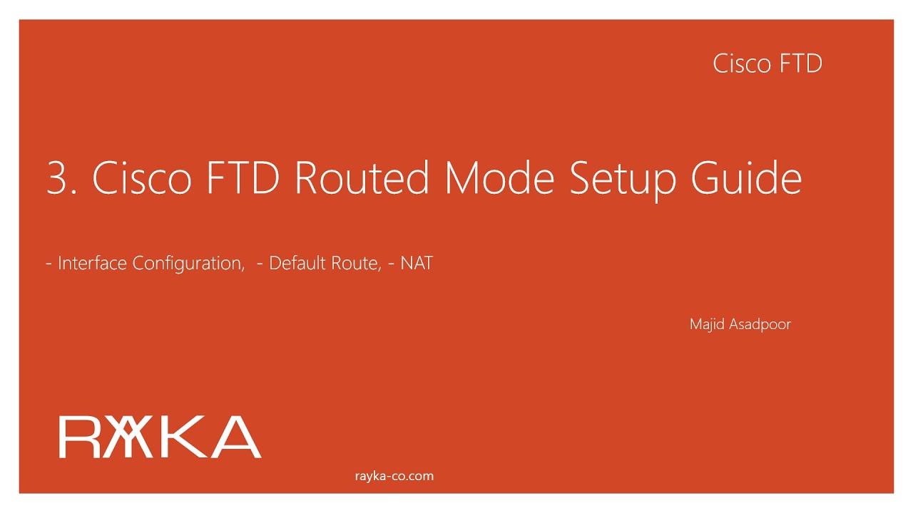 3. Руководство по настройке маршрутизированного режима Cisco FTD