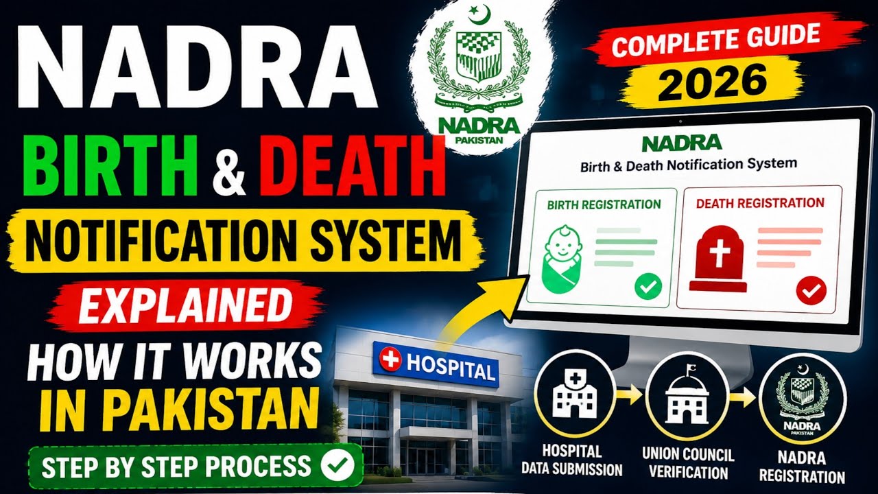 NADRA Birth & Death Notification System Explained | How It Works in Pakistan (Complete Guide 2026)