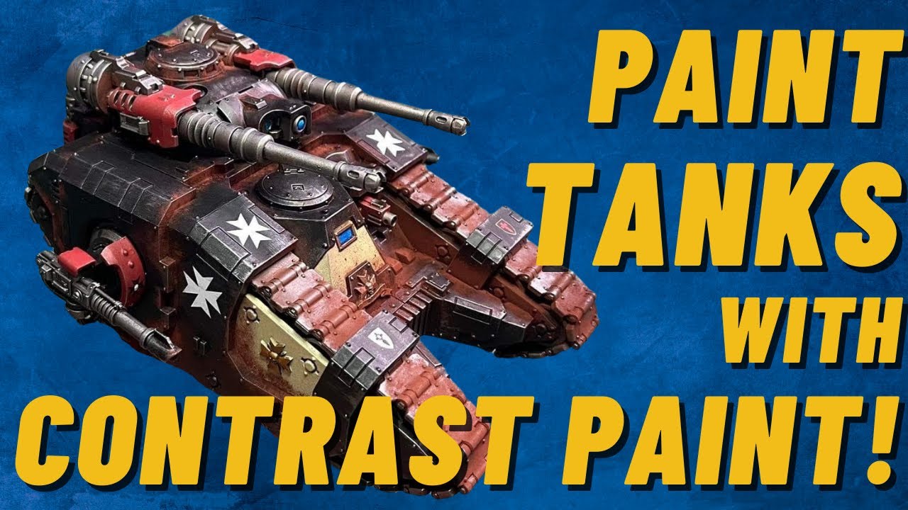 Paint tanks with Contrast Paint! I painted a Sicaran with my Black Templars speed paint scheme!