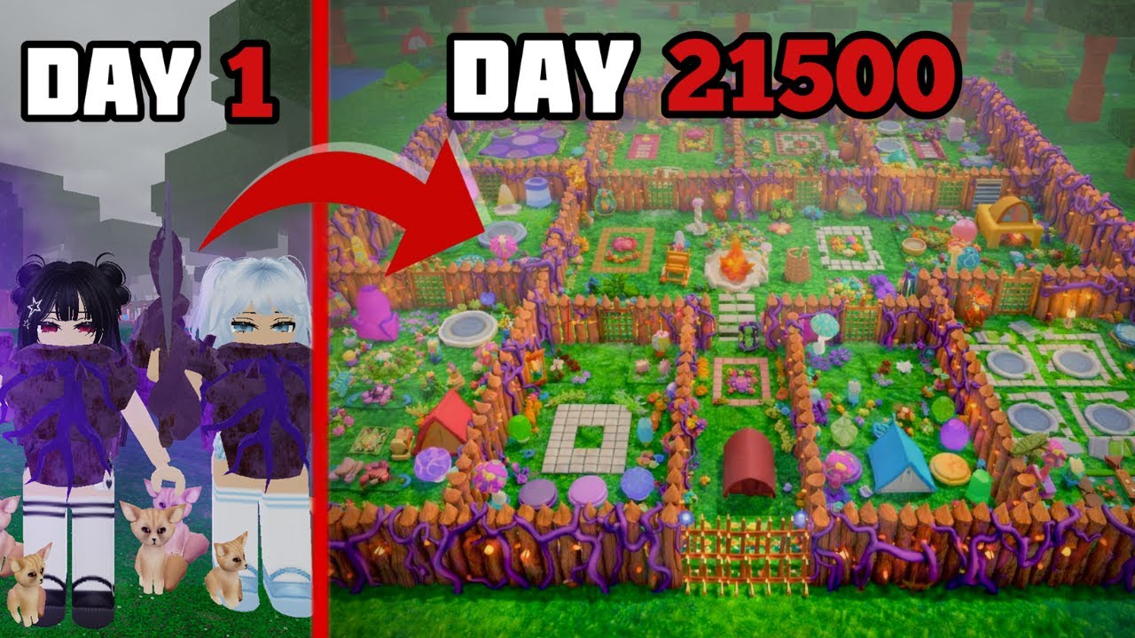 21,500 Days Is Impossible to Survive in Hard Mode in 99 Nights in the Forest!