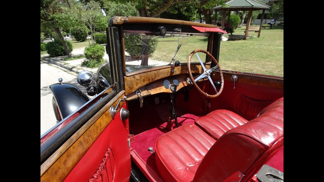 1929 Bugatti Type 44, rare Drop Head Coupe by Weymann, top down, morning Walk Around