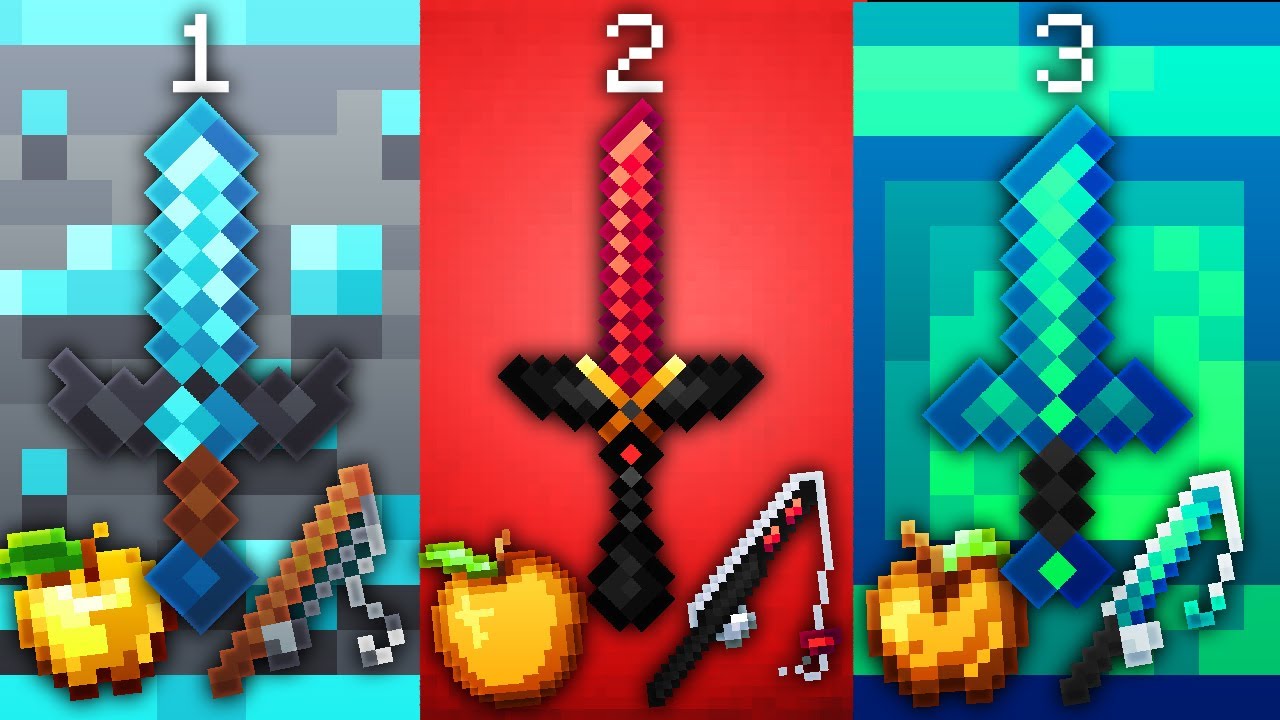 TOP 3 BEST MINECRAFT PVP TEXTURE PACKS #160 [1.7/1.8]