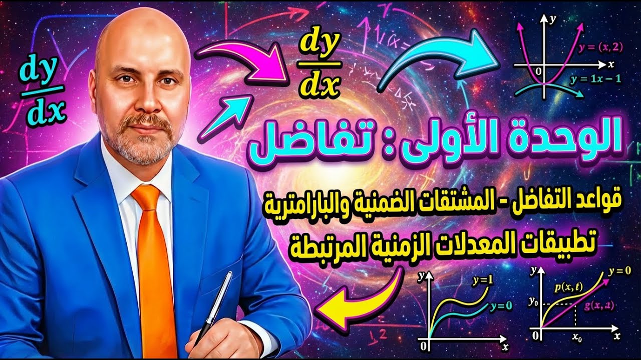 شرح كامل للوحدة الأولى في تفاضل الثانوية العامة - الاشتقاق وتطبيقاته