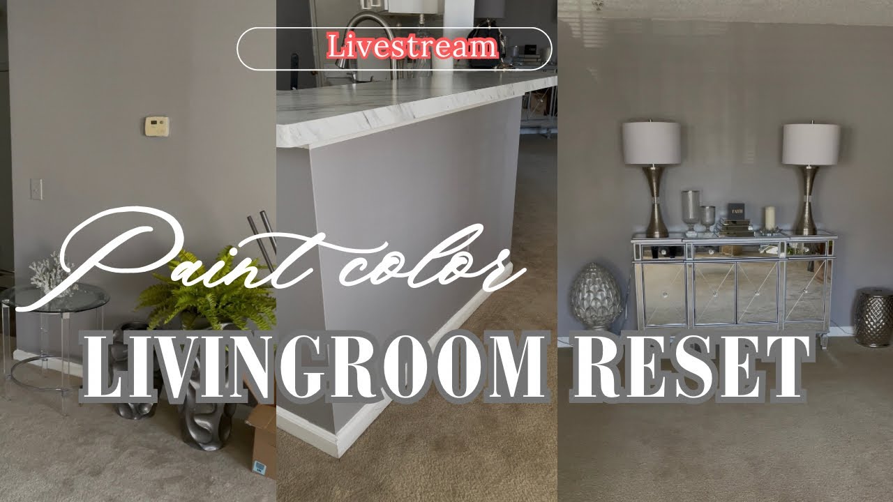 My Livingroom reset✨ New paint color #homedecor