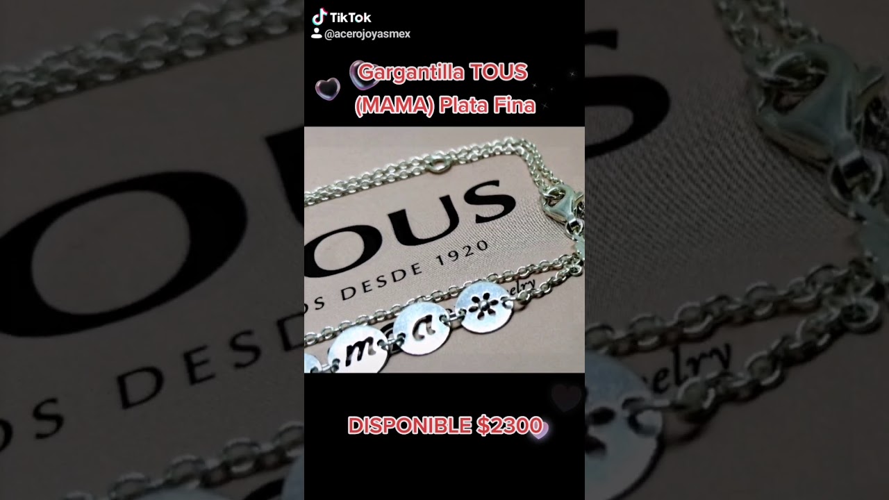 Gargantilla TOUS (MAMA) Plata Fina 925 45 cm ajustable a 40 cm