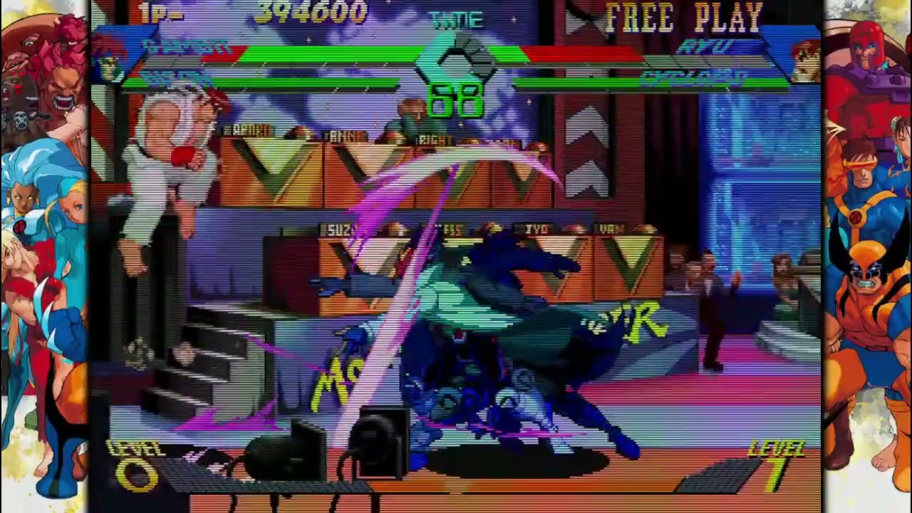 Xmen Vs StreetFighter | GAMBIT - BISON | Hardest/8star - No Loss