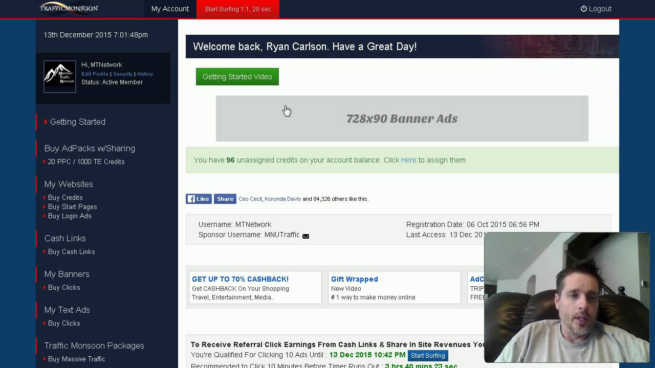 Traffic Monsoon - Earning over $100 a day!  FREE Traffic Monsoon Funnel