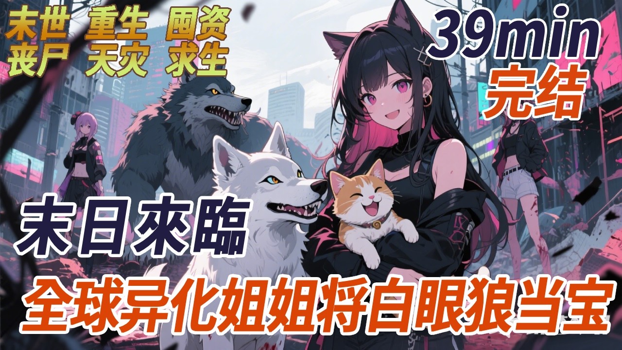 末世降臨，動物全都異化為獸人，姐姐上一世孤苦無依，早早喪命，而我偶然撿的小狗，竟異化為狼成為霸主，我安然度過末世，重生後，姐姐搶先將小狗收養，我卻抱起笑奶貓，姐姐，這萬裏挑一的白眼狼，妳就好好受用吧