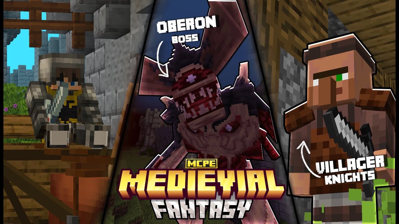 8 MEDIVIAL FANTASY Survival Addons For Minecraft Bedrock 1.21+