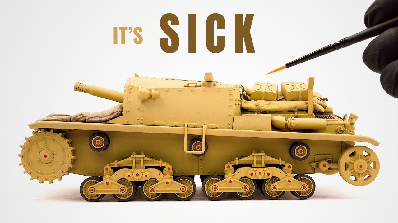 The Tamiya 1/35 Semovente is Sick! – First Paint & Highlights -Model Tank Painting