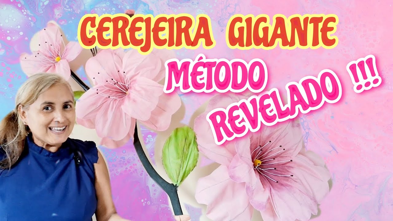 O MÉTODO SECRETO para fazer a flor de CEREJEIRA GIGANTE.