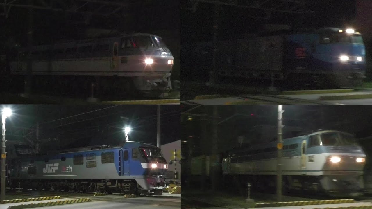 2023,11,18 深夜の東海道本線・安城駅を駆け抜ける高速貨物列車42本