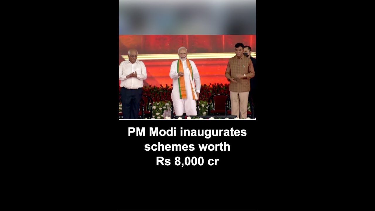 Gujarat: PM Modi inaugurates various schemes worth over Rs 8,000 crore in Bharuch